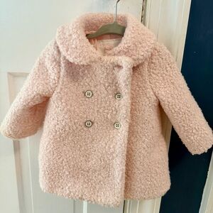 Janie and Jack Pink Pea Coat 6-12m